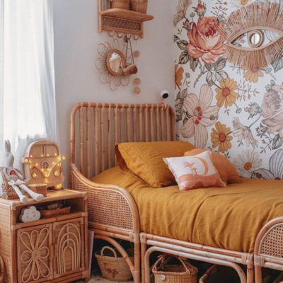 style-boheme-nature-chambre-enfant-papier-peint-fleuri