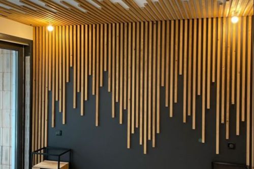 tasseaux bois déco asymétrique